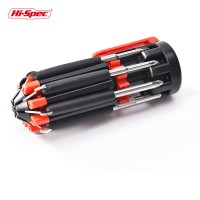 Hispec 8 in 1 Magnetic Tool Flashlight Multi LED Light Portable Screwdriver With LED Torch